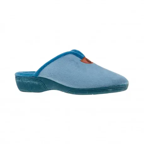 Pantuflas para Mujer Invierno Abiertas Cuña Azul Marino Rosa y Azul Roal 700