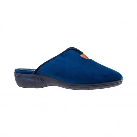 Pantuflas para Mujer Invierno Abiertas Cuña Azul Marino Rosa y Azul Roal 700