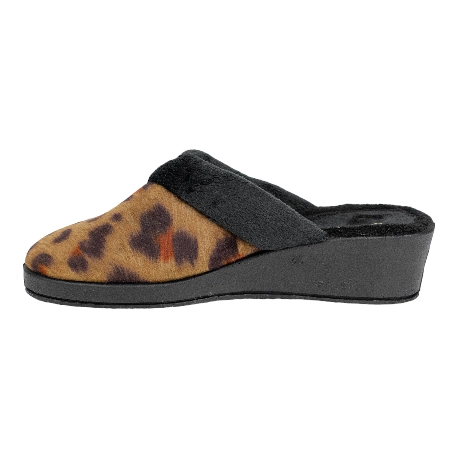 Zapatilla Casa Mujer Verano Abierta Leopardo Cuña Salemera AT313636