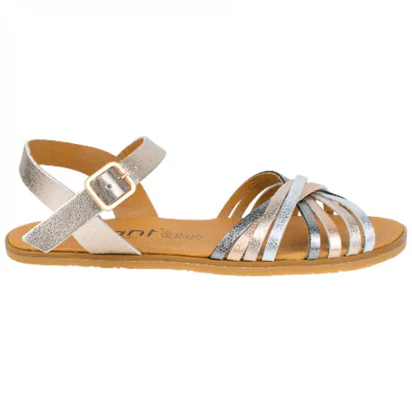 Sandalia Barefoot Mujer Piel Combinada en Metalizados Vivant Benur