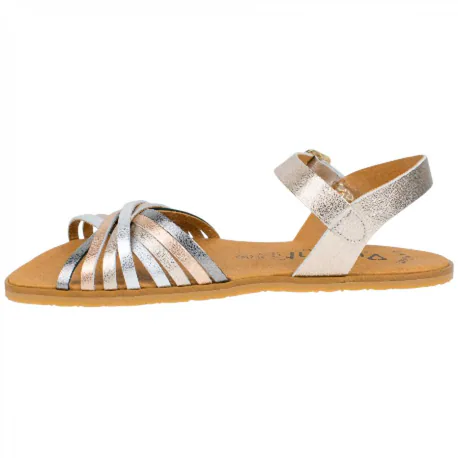 Sandalia Barefoot Mujer Piel Combinada en Metalizados Vivant Benur