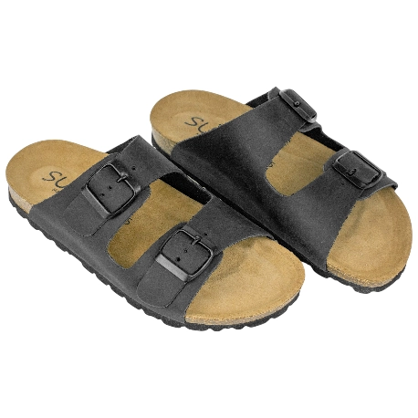 Sandalias Planas Piel Mujer Dos Hebillas Suver 520015