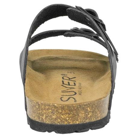 Sandalias Planas Piel Mujer Dos Hebillas Suver 520015