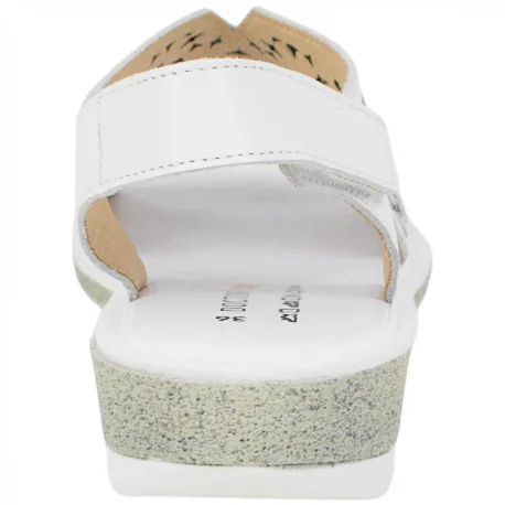 Sandalia Cuña Baja Piel Troquelada Velcro Doctor Cutillas 35334