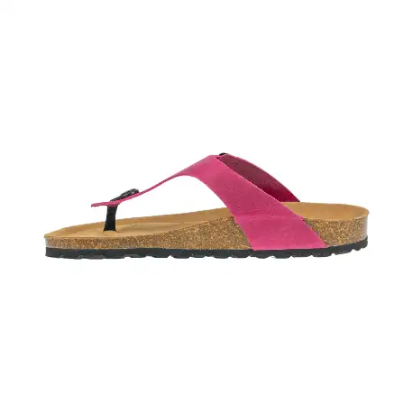 Sandalia Esclava de Piel Amarillo Blanco Fucsia Marron Negro Marron Chocolate con Hebilla Suver 520011