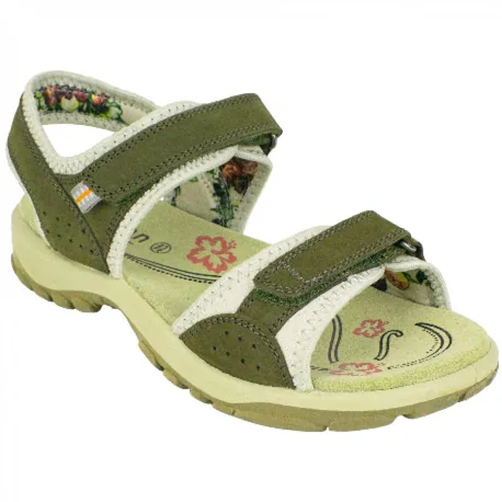 Sandalia Trekking Mujer Plana Piel Verde St. Gallen Genil 