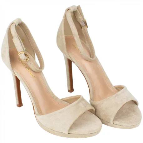 Sandalia Beis Tacón Alto Pulsera Plataforma Ideal Shoes 2858