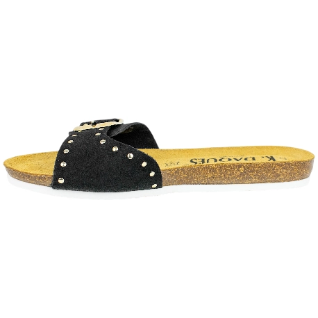 Sandalias de Pala Bio para Mujer de Piel Negra con Tachuelas - K.Daques WILL 363