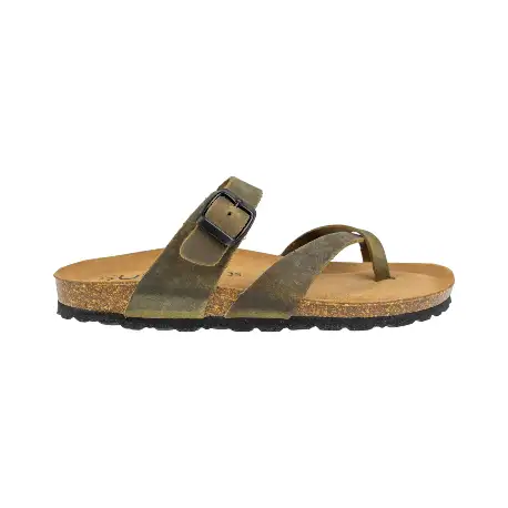 Sandalias Blanco Marron Negro Plomo Verde Hebilla Dedo Piso Fino Suver 520012