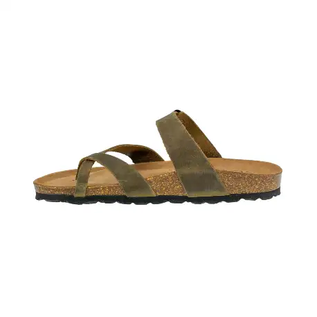 Sandalias Blanco Marron Negro Plomo Verde Hebilla Dedo Piso Fino Suver 520012