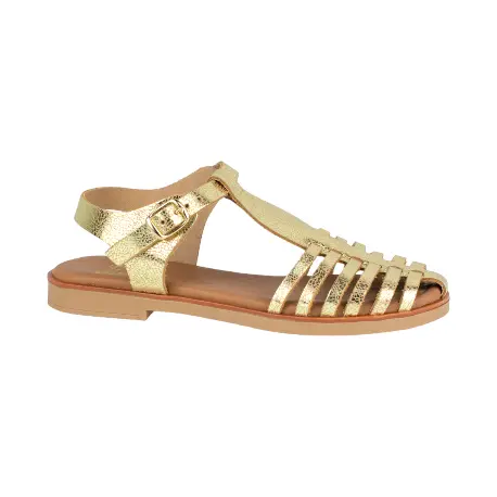 Sandalia Cangrejera Plana Piel Studio Scarpe SN34329