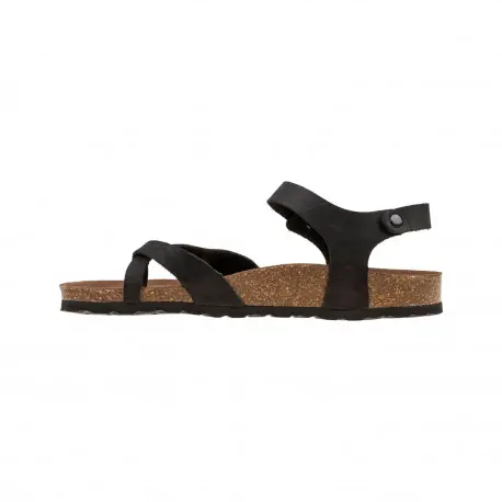 Sandalias Bio de Mujer Blancas Marrones y Negras Entrededo Pulsera de Piel Suver 520014