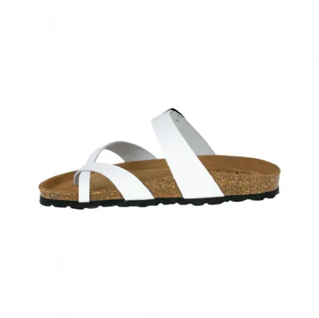 Sandalias Blanco Marron Negro Plomo Verde Hebilla Dedo Piso Fino Suver 520012