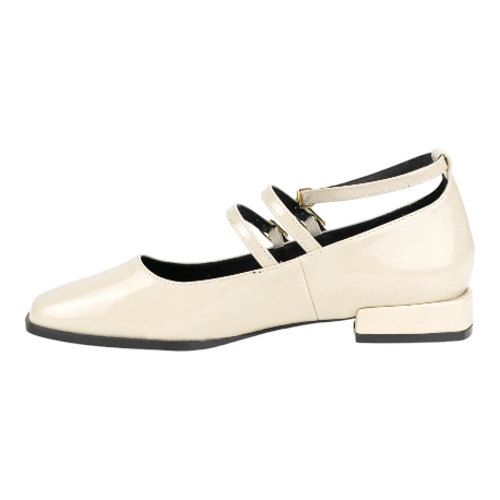 Merceditas Mujer Charol Beige en Piel Top3Top3 SA24680