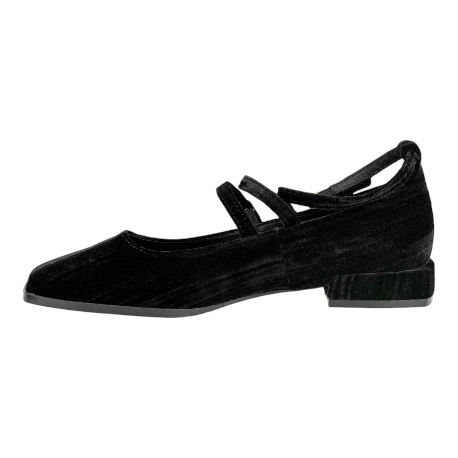 Merceditas Mujer Terciopelo y Piel con Hebillas Top3 SA24683