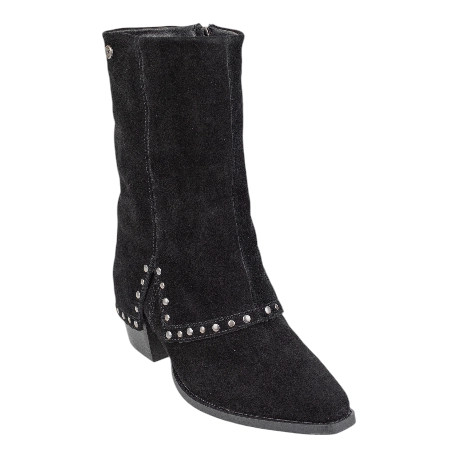 Botas de Media Caña Estilo Western con Polaina y Tachuelas - Top3 SS24719