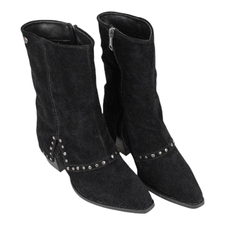 Botas de Media Caña Estilo Western con Polaina y Tachuelas - Top3 SS24719