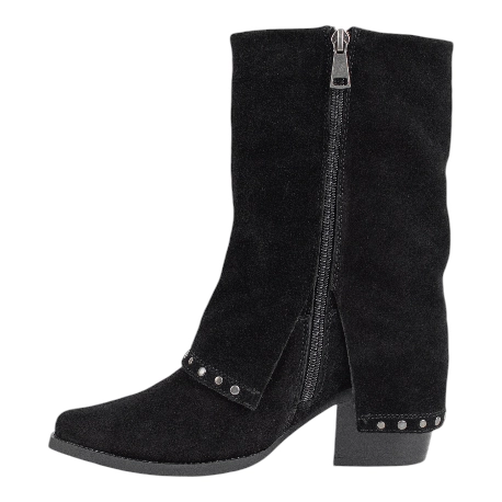 Botas de Media Caña Estilo Western con Polaina y Tachuelas - Top3 SS24719