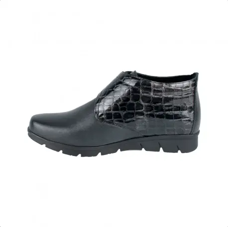 Botines de mujer en piel color negro Valeria´s 6541 Talla 36