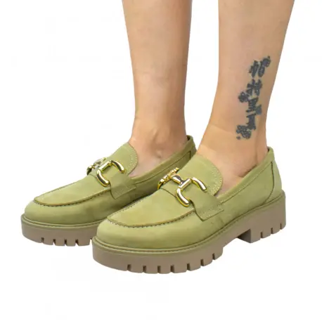 Mocasín Nobuck Estribo Metálico Piso Track Wikers E-137