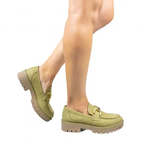 Mocasín Nobuck Estribo Metálico Piso Track Wikers E-137