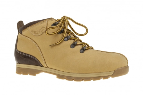 Botin Hombre Amarillo en Piel Nobuk Bajo con Cordones