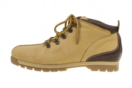 Botin Hombre Amarillo en Piel Nobuk Bajo con Cordones