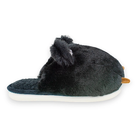 Pantufla Mujer Invierno Abierta Gato D005ltmz
