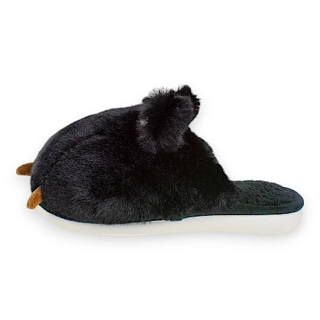 Pantufla Mujer Invierno Abierta Gato D005ltmz