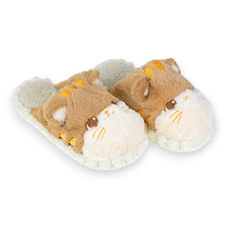 Pantufla Mujer Invierno Abierta Gato D005xm