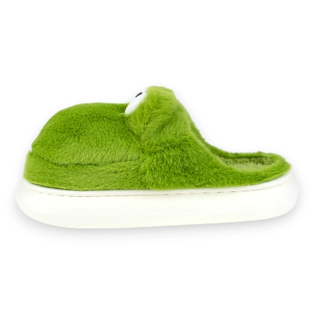 Pantufla Mujer Invierno Cerrada Dinosaurio D006btltey Verde