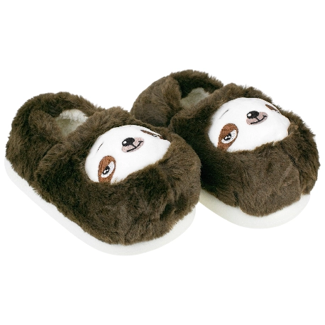 Zapatillas Casa Cerradas Perezoso Marron Planas Xixitiao D2424qbsl