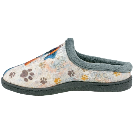 Zapatilla Descalza Plumaflex Plana Gris Dog 12229