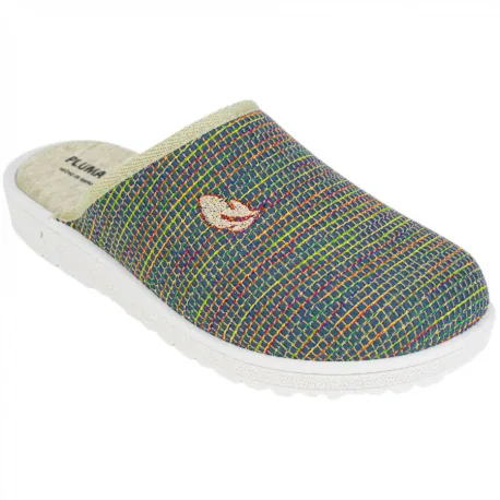 Zapatilla Casa Descalza Plana Plantilla Extraíble Plumaflex 80074 Indigo