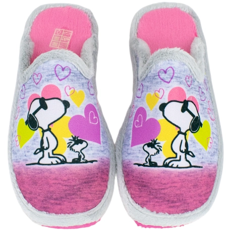 Zapatilla Casa Descalza Rosa Snoopy Ligera Plana 802-273 Gafotas