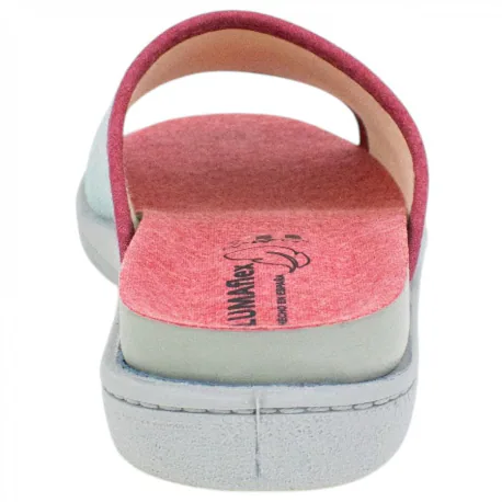 Zapatilla Plumaflex Abierta Pinki Caracol Estampado Rosa Plana 12404