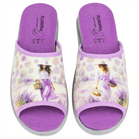 Zapatilla Abierta Pinki Chica Lavanda Plumaflex 12404