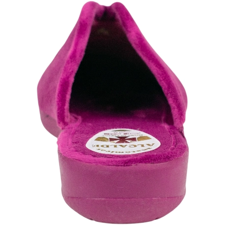 Zapatilla Descalza Cuña Baja Flores Granate Alcalde 5562