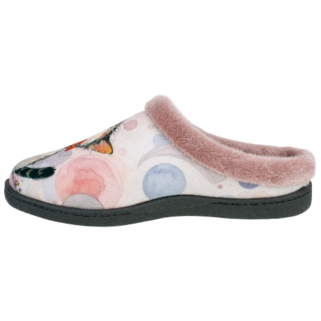 Zapatilla Descalza Casa Plana Mujer Gatito Rosa Plumaflex 12213