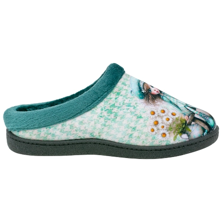 Zapatilla Descalza Plana Azul Niña Banco Plumaflex 12213