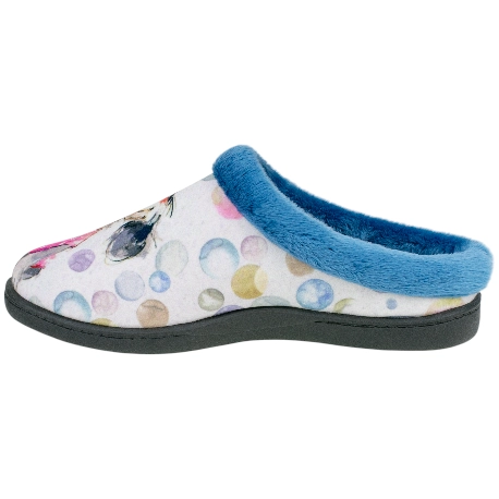 Zapatilla Descalza Casa Mujer Azul Perrito Plumaflex 12213