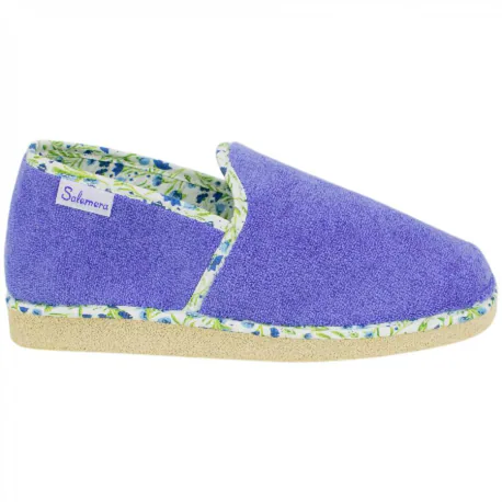 Zapatillas Cerradas Casa Mujer Ligeras Rizo Flores Planas Salemera DS40812