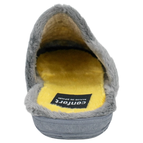 Zapatilla de Casa Descalza Gris Estampado Dibujos Plana 954-60