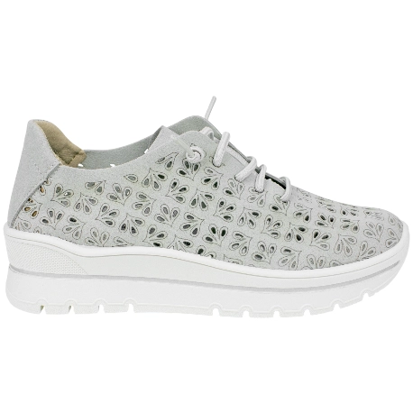 Zapatilla Confort Tela Troquelada Cuña Media Plumaflex A40040