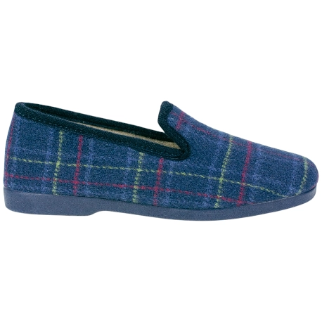 Zapatillas de Andar por Casa Mujer Invierno Cerradas Estampado a Cuadros Modelo 101