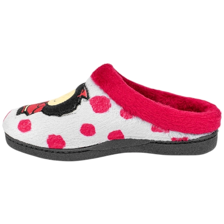 Zapatillas Descalzas Planas de Casa Rojo Estampado Maffy Plumaflex 12281