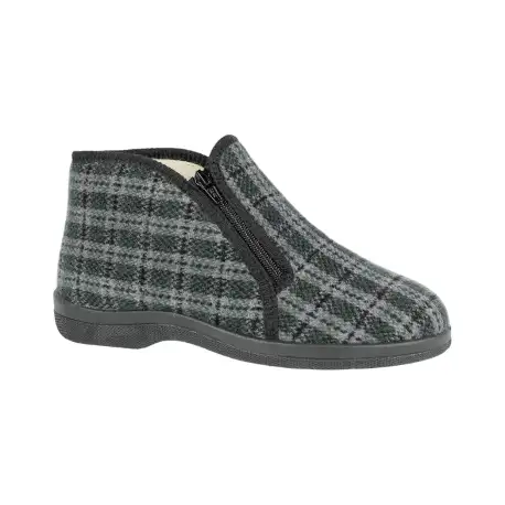 Zapatillas de Andar por Casa Super Comodas de bota Invierno Gris con Cremalleras Doctor Cutillas 21251