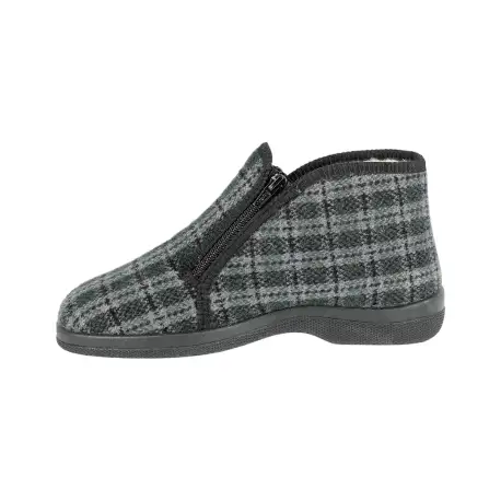 Zapatillas de Andar por Casa Super Comodas de bota Invierno Gris con Cremalleras Doctor Cutillas 21251