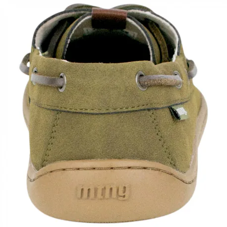 Zapato Barefoot Náutico Hombre Vegano Mustang Free MOC 84839 Verde
