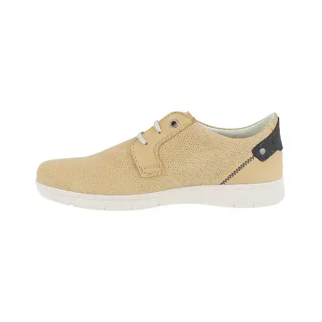 Zapato Casual Hombre Beis y Verde Verano Nobuck Punteado Luisetti 33808GS